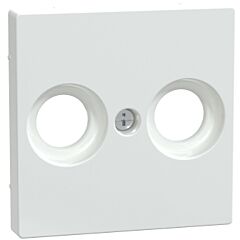 Carátula, system m, para toma tv/r, blanco activo antibacteriano