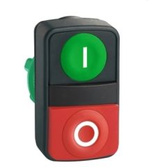 Cabeza pulsador   doble lum  verde-rojo  rs ip66