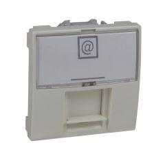 Caratula toma rj-45 amp/krone marfil serie única