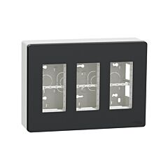 New unica system +, puesto de trabajo 3 columnas superficie antracita