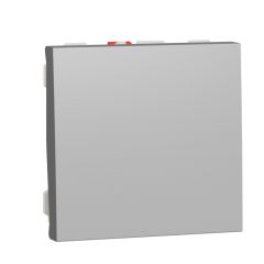 New unica pulsador 2 mod aluminio