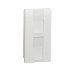 New unica system +, toma doble rj45 utp cat. 6 polar
