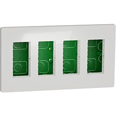 New unica system+ - puesto de trabajo - 4 columnas - empotrar - polar