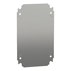Placa de montaje ciega alto 300 x ancho 200 mm en chapa de acero galvanizado.