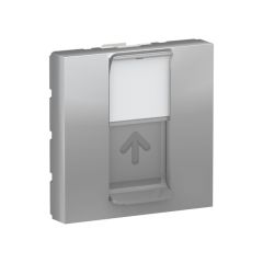 New unica caratula rj45 2 mod. keystone aluminio