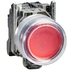 Pulsador  capuchon goma 1nc rojo