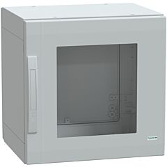 Armario de poli&eacute;ster, panelset pla, completamente cerrado 500x500x420 ip65 ,puerta de cristal