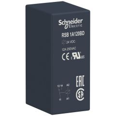 Zelio relay - relé de interfaz enchufable, 12 a, 1 nanc, 24 v cc