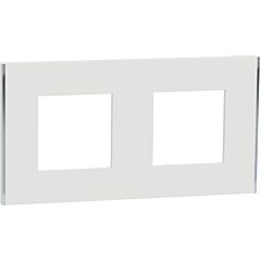 Marco 2 elemento unica deco blanco/plata