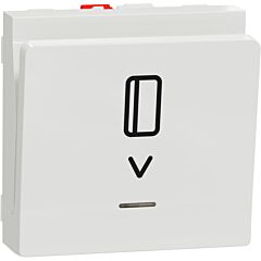 Conmutador de tarjeta, new unica, 1 polo de 2 vías, 10 a, 2 módulos, conexión rápida, sin tratar, ip4x, polar