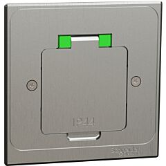 New unica system+ - base suelo enchufe 2p+t xs cuadrada con tapa