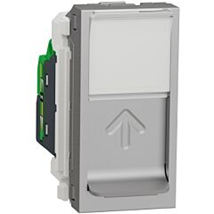 New unica toma rj45 cat.5e utp 1 mod. aluminio