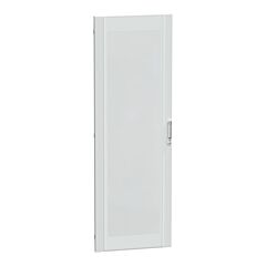 Puerta transparente, prismaset p, ip30, 650mm (an.) x 2.000mm (alt.), 36 módulos, blanca, ral 9003