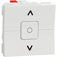 New unica, interruptor de persianas, 3 posiciones, 6a, 2 módulos, conexión rápida, ip4x, polar