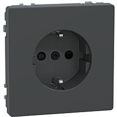 Enchufe schuko, d-life, 2p + e, 16a, conexión rápida, antracita