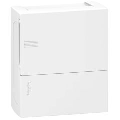 Resi9 mp - caja de distribución - superficie - 1 fila - 8 mód. - puerta blanca