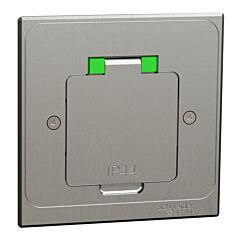 New unica system+ - base suelo enchufe 2p+t xs cuadrada con tapa