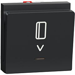 New unica interruptor de tarjeta 10a antracita