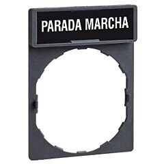 Porta etiqueta c/etiqueta  parada-marcha