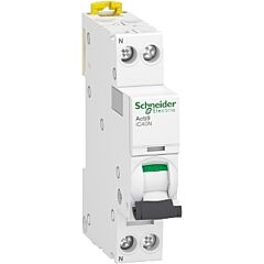 Magnetotérmico, acti9 ic40n, 1p+n, 25 a, d curva, 6000 a (iec 60898-1), 10 ka (iec 60947-2)