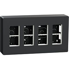New unica system +, puesto de trabajo 4 columnas superficie antracita