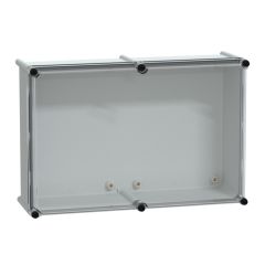 Pls box, polyester rear, transparent pc cover ip65 36x54x18cm ((*))