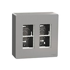 New unica system +, puesto de trabajo 2 columnas superficie aluminio