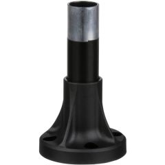 Harmony xvb - base de fijación para la columna luminosa modular, plástico, ø70, tubo con soporte de aluminio negro de 80mm  + placa de fijación negra