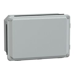 Caja industrial metálica - tapa baja- alt155xanch105xprof61 - ip55 - gris ral 7035