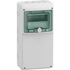 Carcasa polivalente para toma aliment, carcasa mureva, 1 x 8 módulos, (an.)236 mm x (al.)460 mm, sin bornero