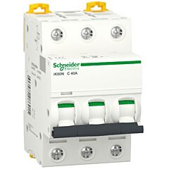 Magnetotérmico, acti9 ik60n, 3p, 40 a, c curva, 6000 a (iec 60898-1)