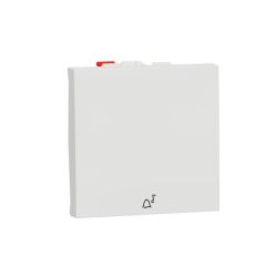 New unica pulsador 2 mod simbolo timbre blanco polar