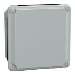 Caja industrial metálica - tapa baja-alt105xanch105xprof49 - ip55 - gris ral 7035