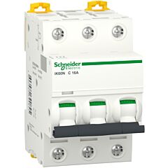Interruptor magnetotérmico; acti9 ik60n; 3p; 16a; curva c; 6000 a