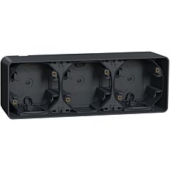 Mureva styl caja triple superficie horiz. ip55 gris