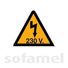 Señal plástico vt230v55 riesgo eléctrico 52mm