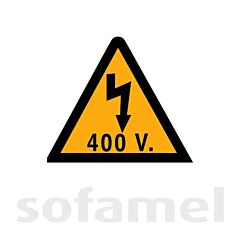 Señal plástico vt400v55 riesgo eléctrico 52mm