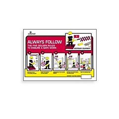 Señal pvc cro-ib 5 cinco reglas de oro 520x720mm