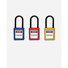 Candado seguridad en composite c/com-38-dk rojo
