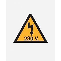 Señal plástico vt230v10 riesgo eléctrico 105mm