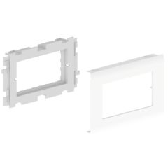 Adaptador 93 4 módulos unica 80 u24x pvc blanco nieve