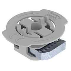 60 tuerca raíl con muelle gris ral7038 m8 acero galvanizado clase 6