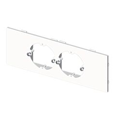 73 placa 2 mec. universales blanco ral9010 u24x