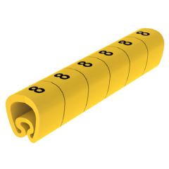 18 señalizadores precortados amarillo ø5 pvc plastificado