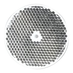 Espejo de alta calidad para fotocélulas de reflexión sobre espejo; tamaño ø 84,0 x 7,4 mm.