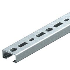 Perfil perforado, ranura 17mm galvanizado