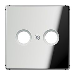 Placa toma tv.  ls cromado