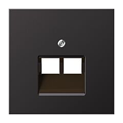 Placa central telef. 2 tomas ls dark