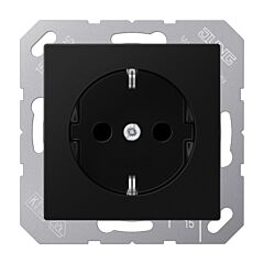 Enchufe schuko® prot. a negro mate