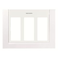 Placa caja/zocalo 3 columnas bl